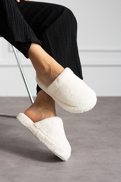 Moda Frato Γυναικείες παντόφλες εσωτερικού χώρου Modafrato - Γούνινο εσωτερικό, Χειμερινή αθόρυβη σόλα