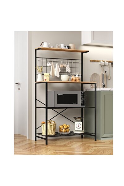 eportatif Çok Amaçlı Dolap Mutfak Rafı Bango Masa Çam 1433
