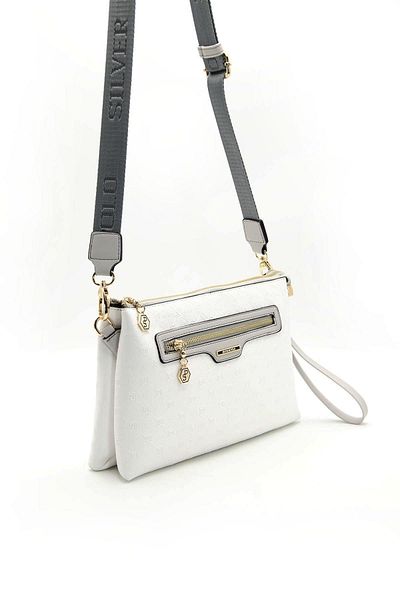 Silver Polo Silver Polo White - A.grey NV1129 Geantă de damă
