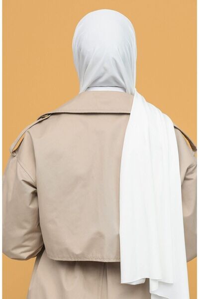 Larissa Scarf Χτενισμένο Βαμβακερό Σάλι Λευκό