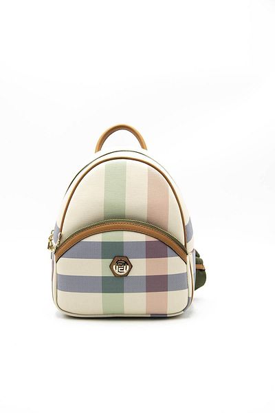 Silver Polo A.Taba NV945 Γυναικείο Polo Cream Backpack - Ασημί