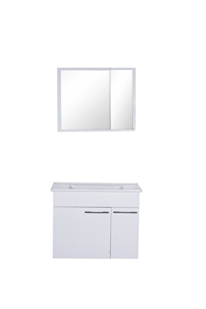 BAGNOTTİ ALYA 80 CM BEYAZ BANYO DOLABI TAKIMI