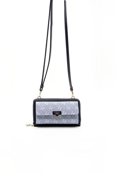 Silver Polo Portofel cu curea pentru femei Laci Nv921 Blue