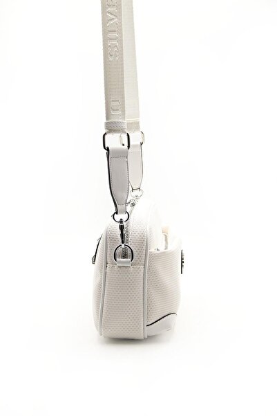 Silver Polo Silver Polo White - Geantă de damă albă Nv1094