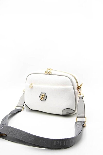 Silver Polo Beyaz - A.gri Nv1094 Kadın Çapraz Çanta
