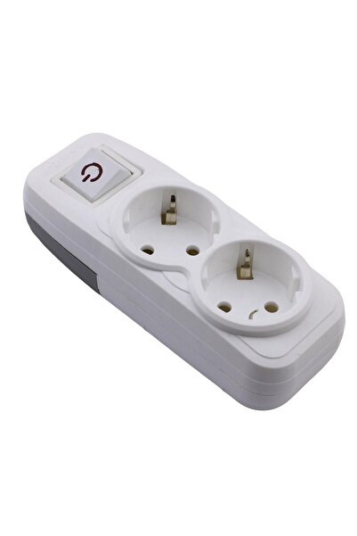 Badem10 2li Grup Priz Anahtarlı Klemensli Fiş Priz Topraklı Çoklu Grup Priz Çoğaltıcı Ikili Kablosuz Pirizi