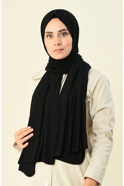 Larissa Scarf Black Combed Shawl
