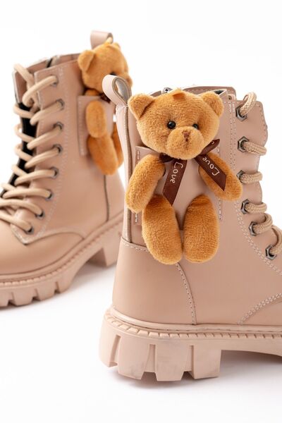 p papuccum ortopedi çocuk ayakkabıları Μπεζ κοριτσίστικες μπότες - Αδιάβροχες και χοντρές σόλες