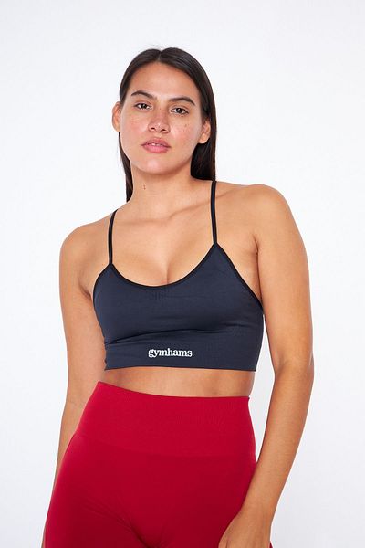 gymhams Sutien sport afumat cu bretele și tampon
