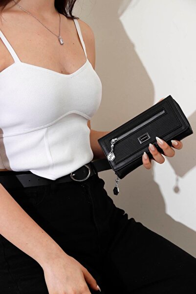 Silver Polo Siyah - Siyah Nv846 Kadın Cüzdan Kartlık