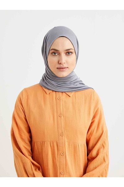 Larissa Scarf Gray Combed Shawl