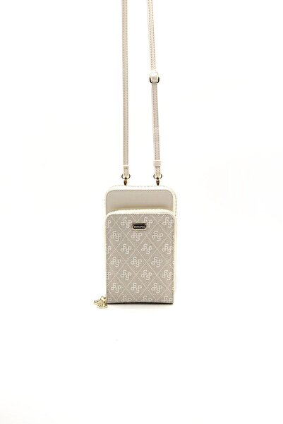 Silver Polo حقيبة هاتف نسائية بحزام من ستون - كون سب1011