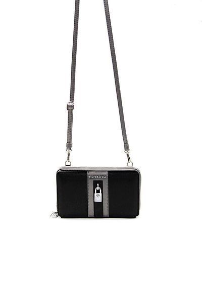 Silver Polo Platinum Nv1138 - Black Women's Strap Wallet