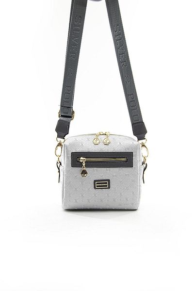 Silver Polo Silver Polo A.Silver-Anthracite Nv1038 Women's Cross Bag