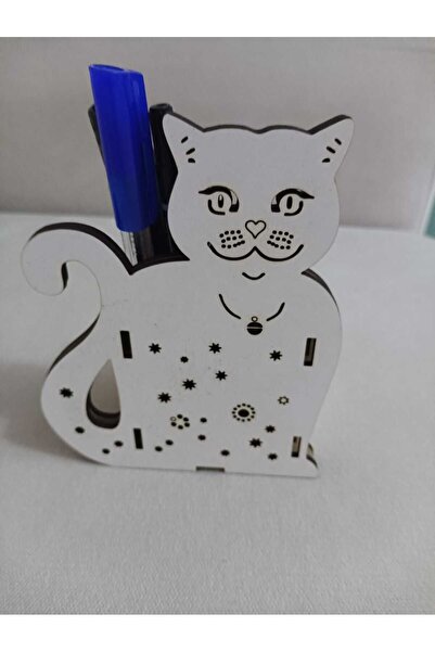 Şirin Lazer Suport pentru pixuri/creioane din lemn MDF, organizator de birou,...