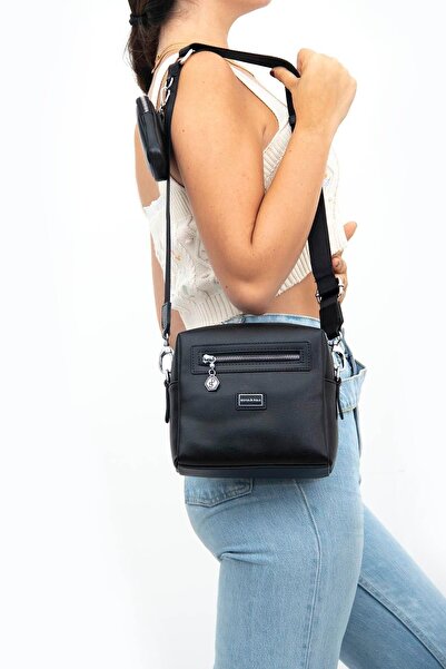Silver Polo Siyah - Siyah Nv1038 Kadın Çapraz Çanta