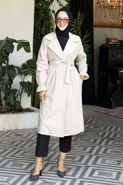 EBRUTESETTÜR Mobile Belted Elastic Trench Coat