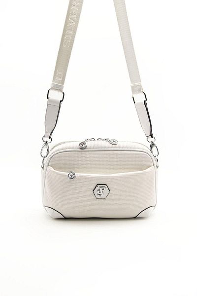 Silver Polo Polo argintiu alb - alb NV1094 Geantă crossbody pentru femei