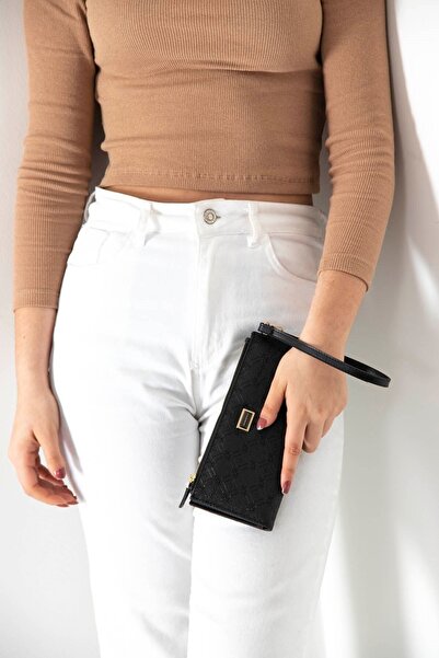 Silver Polo Black - Women's Wallet and Card Holder with Black Logo Sp1046