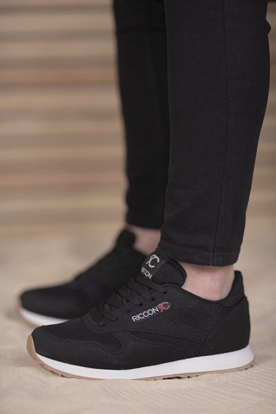 Riccon Μαύρο και άσπρο Crepe Unisex Sneaker00121057