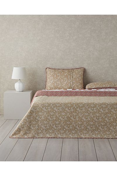 English Home Vintage Lacy Patchwork - Double Bedspread Set 200X220 cm Terracotta