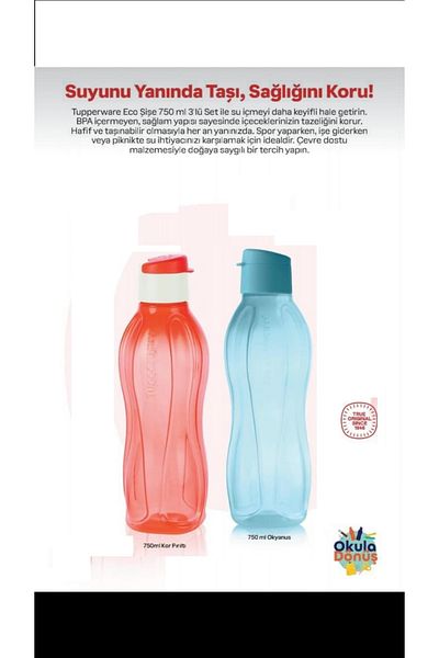 Tupperware Eco 750 ml Set of 2 - Bottle Drinker