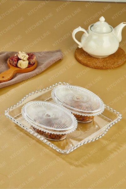 B.A.Y.NUVOLA حاوية تخزين بغطاء مكونة من قطعتين مع صينية تخزين متعددة الأغراض