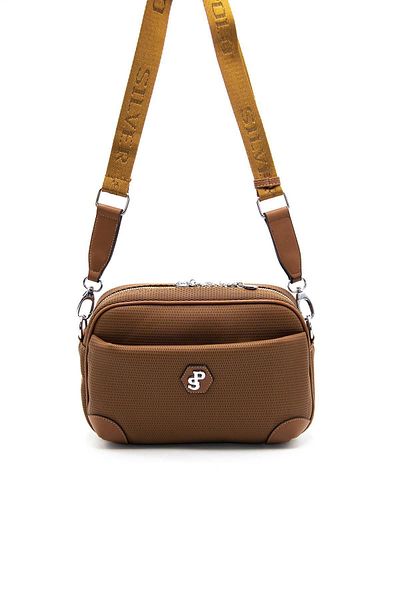 Silver Polo Tan - Geantă de damă Taba Nv1094