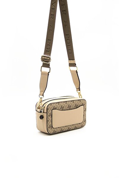 Silver Polo Bej închis - Maro Nv1078 Geantă de umăr încrucișată pentru femei