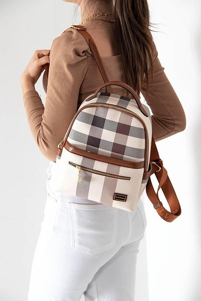 Silver Polo Γυναικείο σακίδιο πλάτης Cream - Tan Nv1061