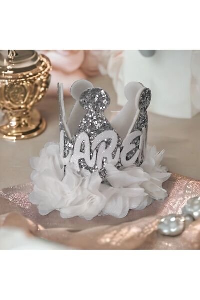 damlakidsmoda 1 Yaş Doğum Günü  Taci isimli gümüş beyaz
