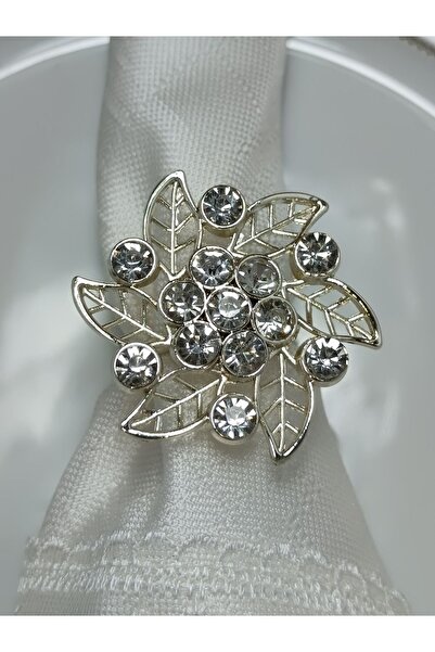 Aksesuar Set de 6 inele de șervețel cu broșă din argint