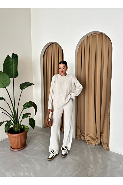 Laluvia Kő színű zsinóros kötöttáru szett - új modell