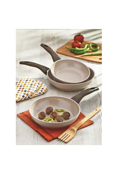 gülsan Saffron Granite Pan Set - 3 Sizes, Capless, Xl 28-30-32cm