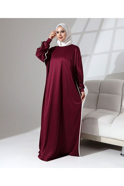 Berel Moda Φόρεμα προσευχής - με μανσέτες και λεπτομέρεια Piping