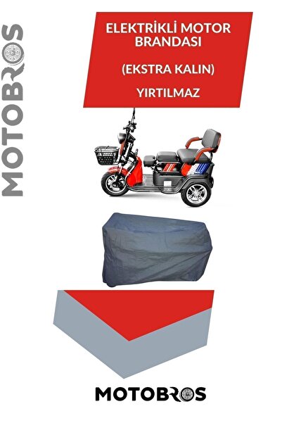 Motobros 3 Tekerlı 1 Koltuklu 1 Kısılık Elektrıklı Motor Branda Örtu Yırtılmaz