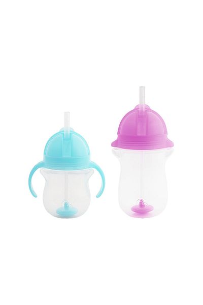 Munchkin Blue and Purple Click Lock Spout Cup - 6 Months+ 207 ml and 12 Months+ 296 ml