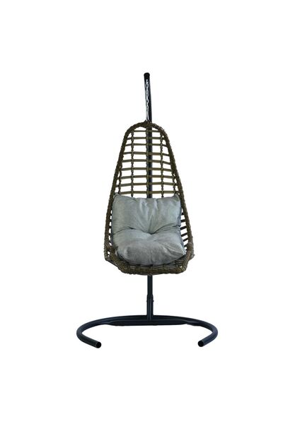 KalyonHome Relax Rattan Tek Kişilik Bahçe Salıncağı Bahçe Mobilyası Balkon Sa...