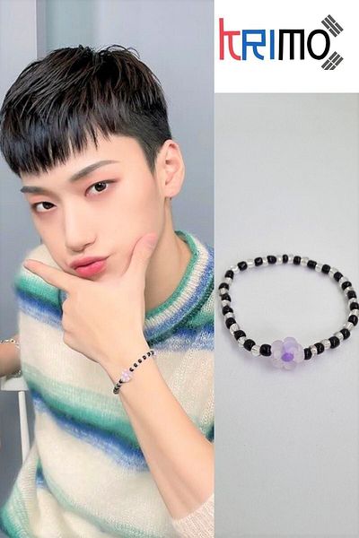 KRIMO Kpop Ateez San Floral Bead Bracelet