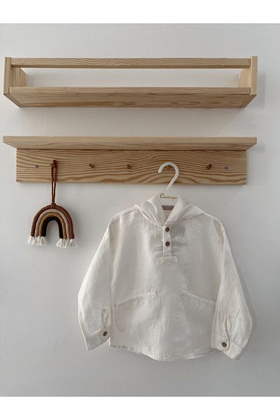 Cassiope Cream Hooded Linen Shirt