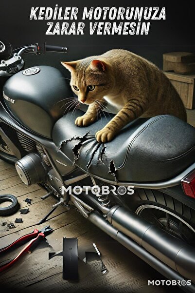 Motobros Motor Brandası Motosiklet Brandası 50-125cc Tüm Scooter Modellere Uyumludur Ekstra Kalın Su Geçirmez