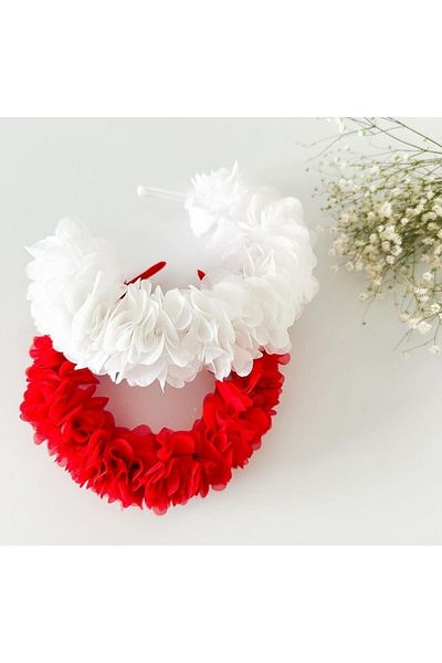damlakidsmoda Coroana de flori Frida pentru fetiță Coroana de 23 aprilie – Coroana de petrecere, Henna, Ornament