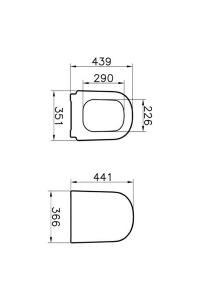 VitrA D-light 104-003-009 Klozet Kapağı, Yavaş Kapanır, Beyaz