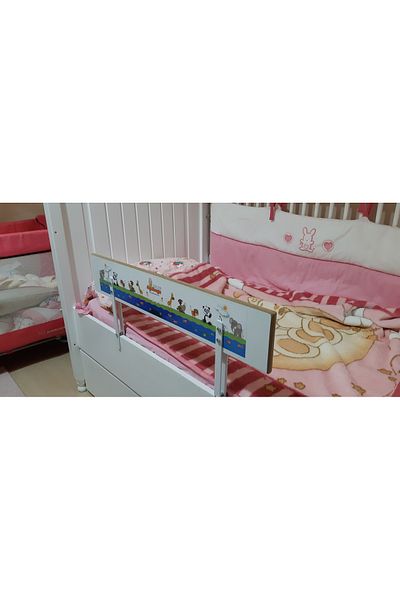 AGUBUGU BABY Animal Pattern Wooden Bed Barrier 80x30