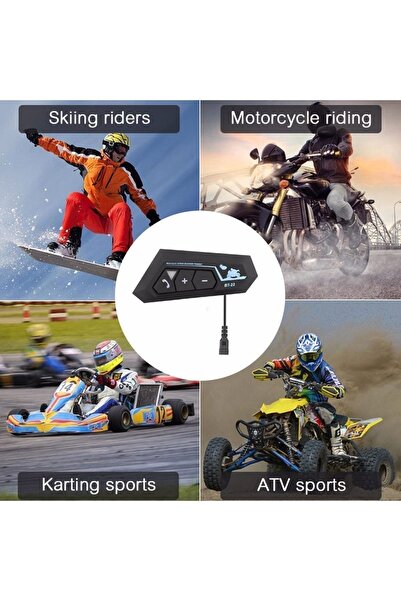 Genel Markalar Bt22 Intercom Interkom Konuşma Ve Dinleme Özellikli Su Geçirmez Yüksek Kalite Earphone