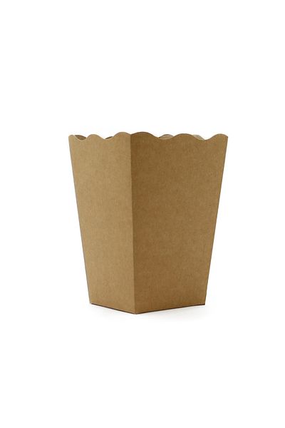 reprodesign 8 Pieces Kraft Natural Color Corn Popcorn Box