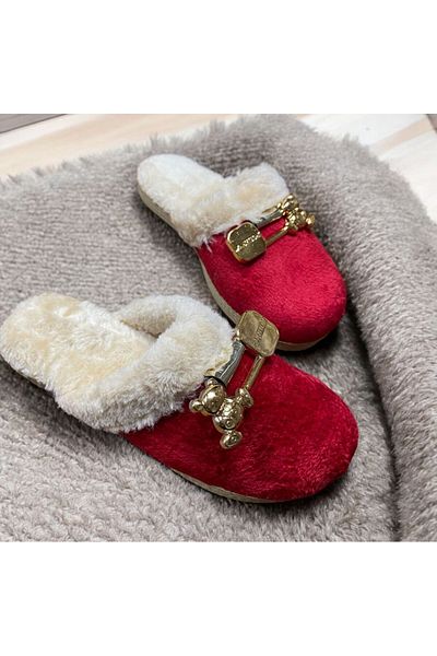 mustey Ultra Luxury Stylish Women's Genuine Wire - Dowry Slippers Home Slippers