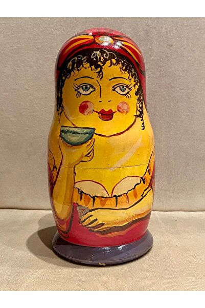 LüksAksesuar Rus Matruşka Imzalı Ürün El Boyama Sovyet Hikayeli Matruska