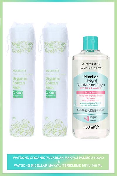 Watsons Watsons 400 Ml Micellar Make-up Cleansing Water - Organic Cotton * 2