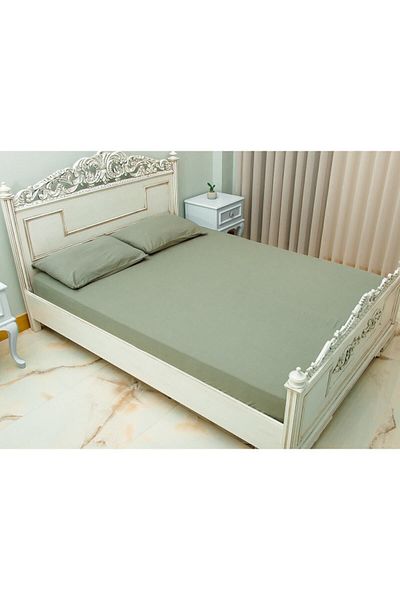 MEYHOME 100% Cotton Combed Elastic Sheet Pillowcase (KHAKI)